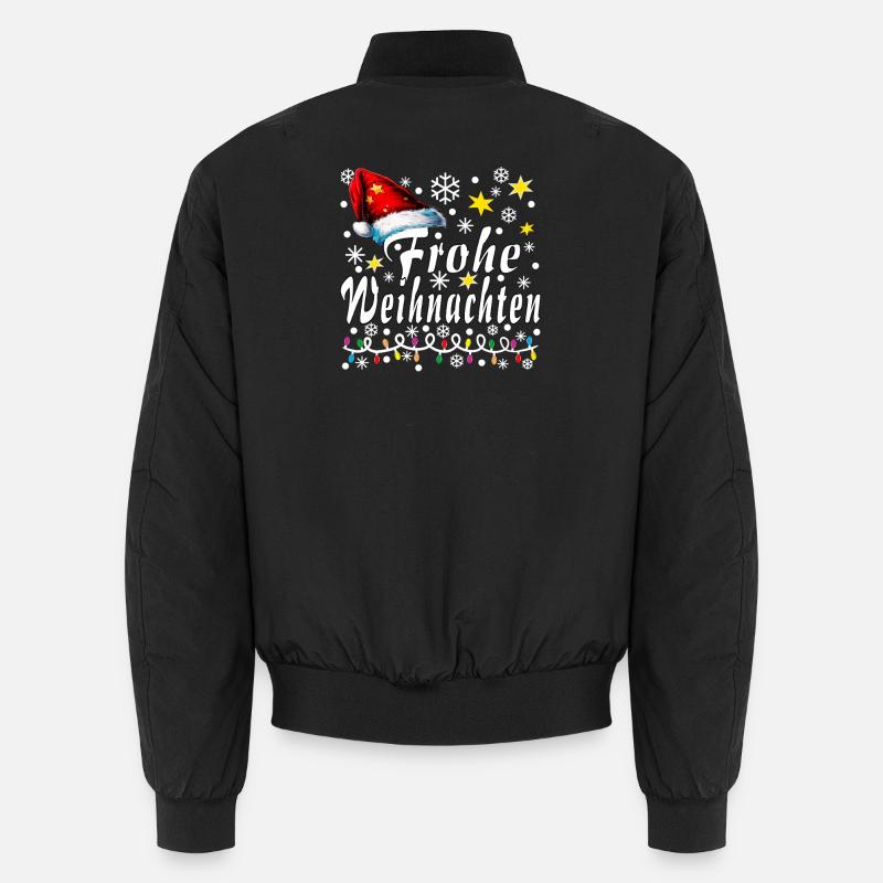 Frohe Weinachten - Unisex Bomberjacke - Schwarz
