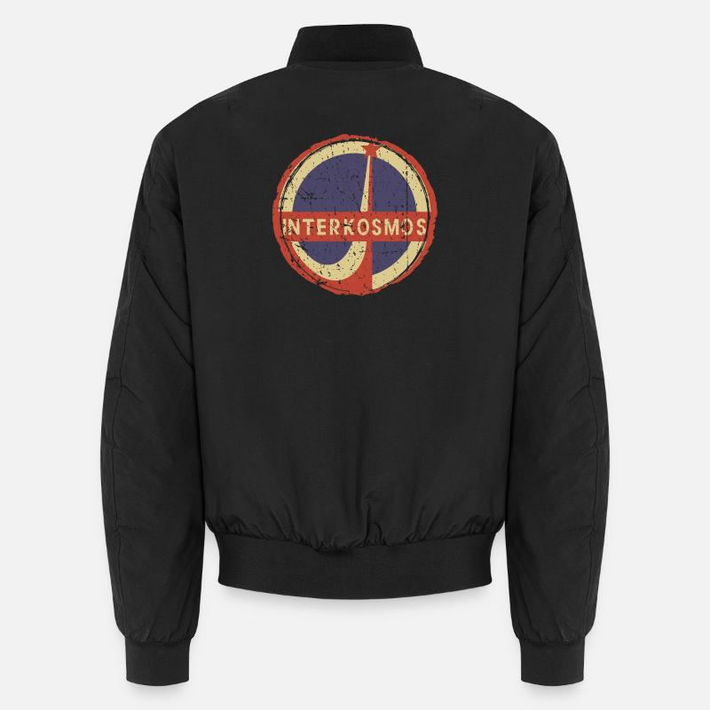 Interkosmos DDR Retro Circle Emblem - Unisex Bomberjacke - Schwarz