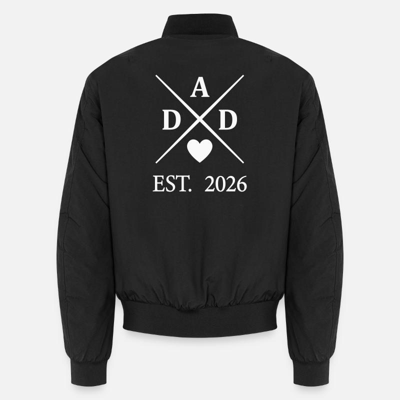 Dad Heart EST 2026 - Unisex Bomber Jacket - black
