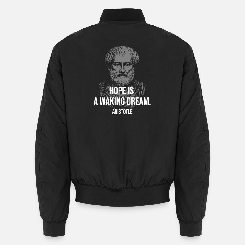 Aristoteles: Hope Wach-Traum - Unisex Bomberjacke - Schwarz