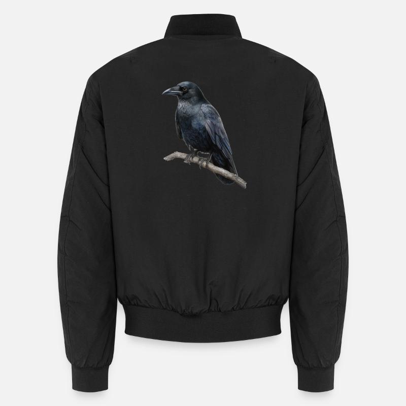 Raven Crow Bird Unisex Bomber Jacket
