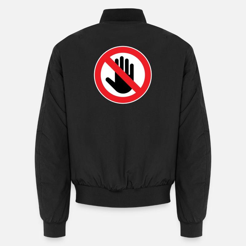Caution Do Not Touch, Do Not Touch Symbol Unisex Bomber Jacket