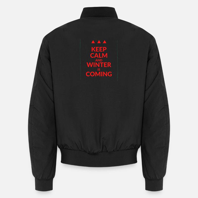 Keep Calm W is C - Unisex Bomber Jacket - black