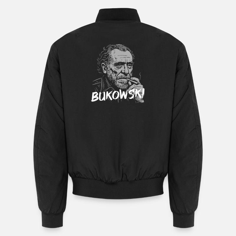 Bukowski Portrait Cigarette Tee Bomber unisexe