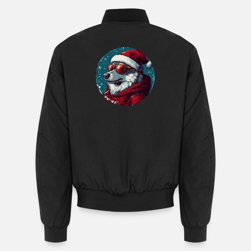 Noël de Noël Wolf Weihnachten Bomber unisexe