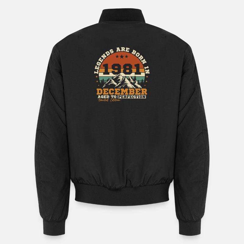 Dezember 1981 Vintage-Retro-Geburtstagsgeschenk Unisex Bomberjacke