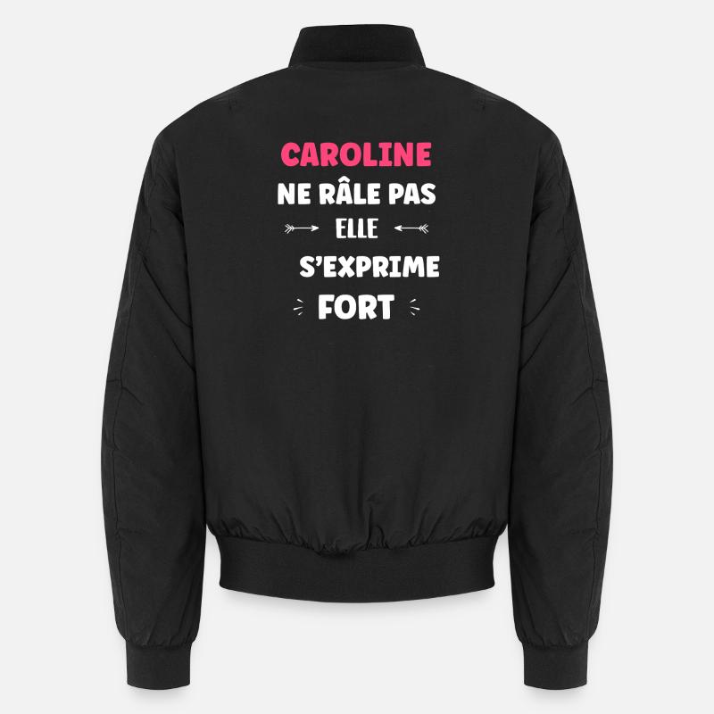 Caroline Speaks Out Loudly - Unisex Bomber Jacket - black