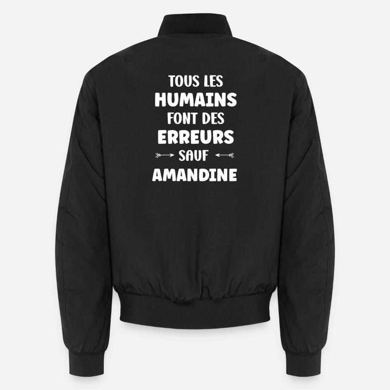 All humans make mistakes Amandine Unisex Bomber Jacket