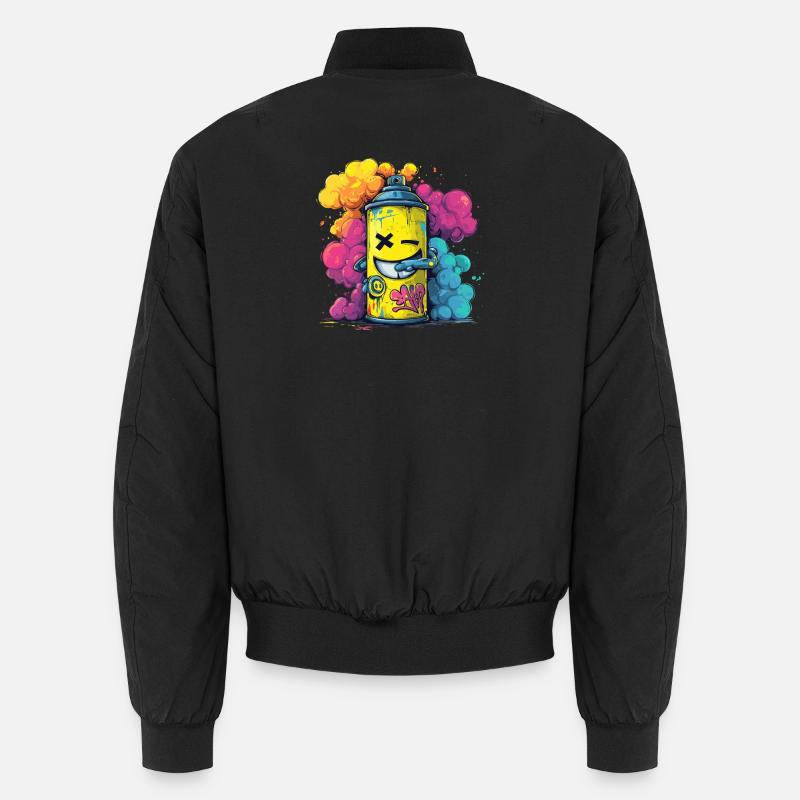 Spraykraft Gelb Graffiti Spraydosen Kunst Unisex Bomberjacke