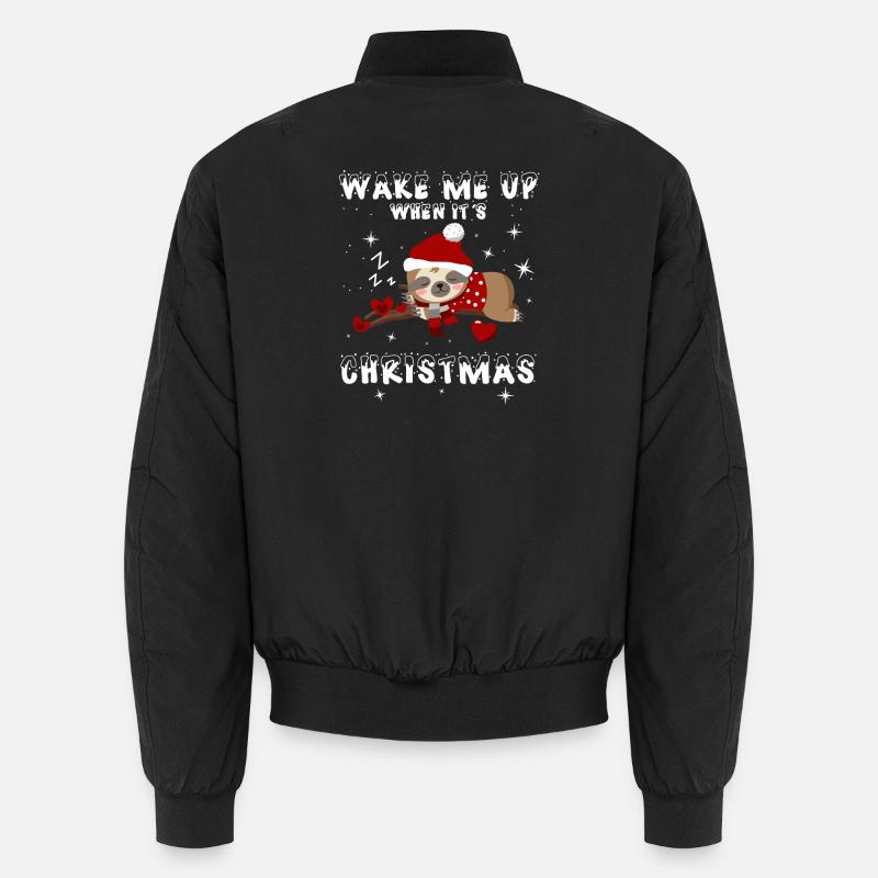 Faultier – Wake Me Up When It’s Xmas Unisex Bomberjacke