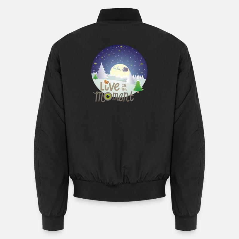 Winter magic Live in the Moment Unisex Bomber Jacket