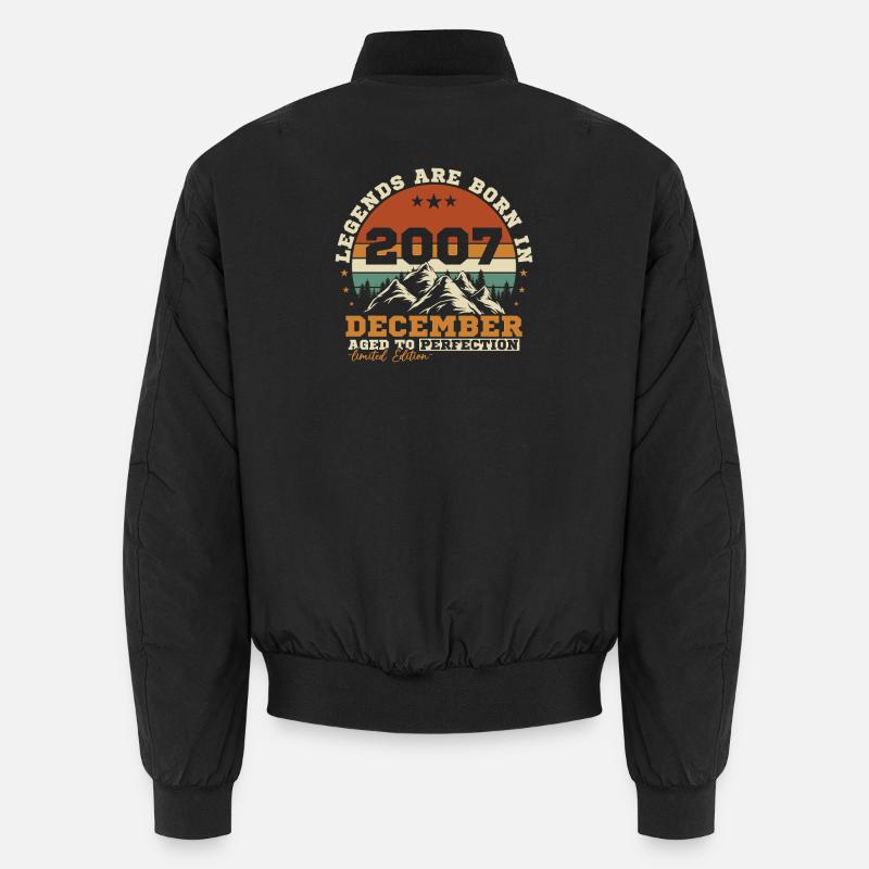 Dezember 2007 Vintage Retro Geburtstagsgeschenk Unisex Bomberjacke