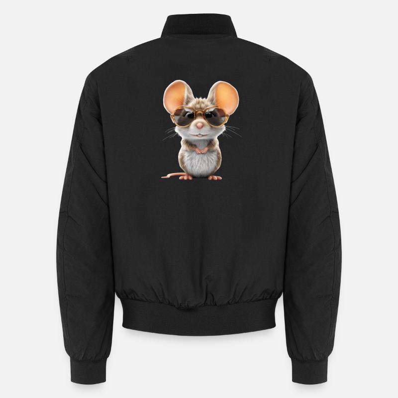 Souris avec des lunettes Bomber unisexe
