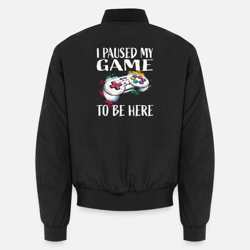 Ich pausierte mein Spiel Game Controller Unisex Bomberjacke