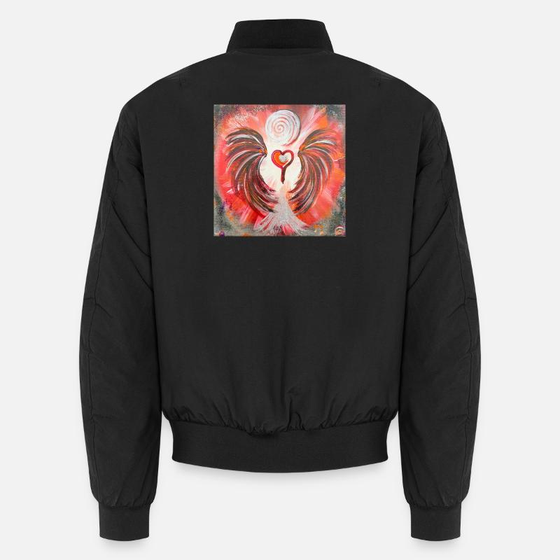 Heart Angel Deep Awakening - Unisex Bomber Jacket - black