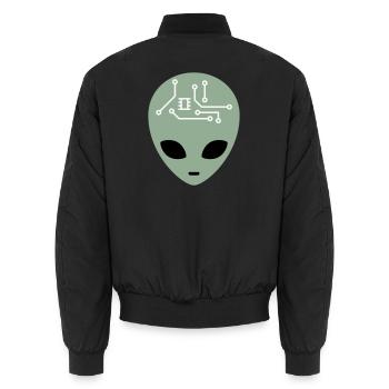 Alien Head avec circuits (trois couleurs) - Bomber unisexe - noir - Dos - AI Model Male 185 light (185cm)