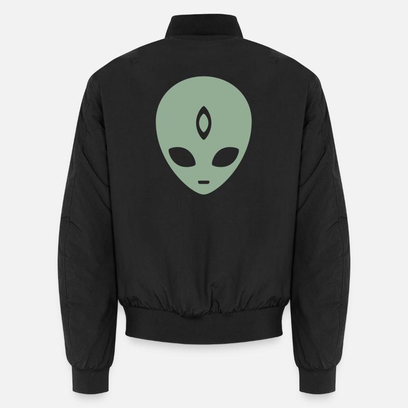 Alien Third Eye Minimalist - Unisex Bomberjacke - Schwarz