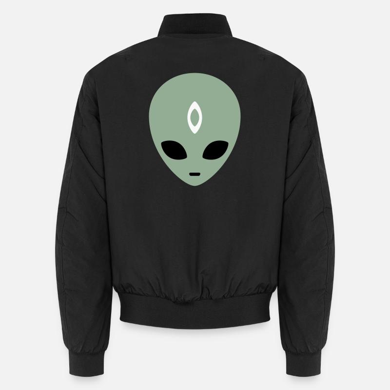 Alien Head Third Eye (drei Farben) Unisex Bomberjacke