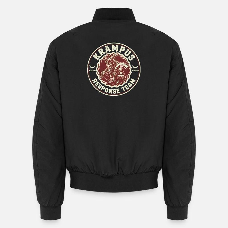 Krampus Intervention Team Funny Cryptid Krampus Unisex Bomber Jacket