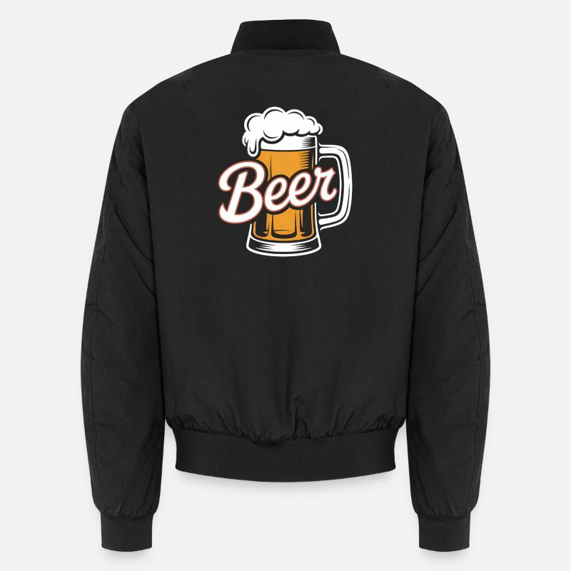 Bier – Cool Beer Logo - Unisex Bomberjacke - Schwarz