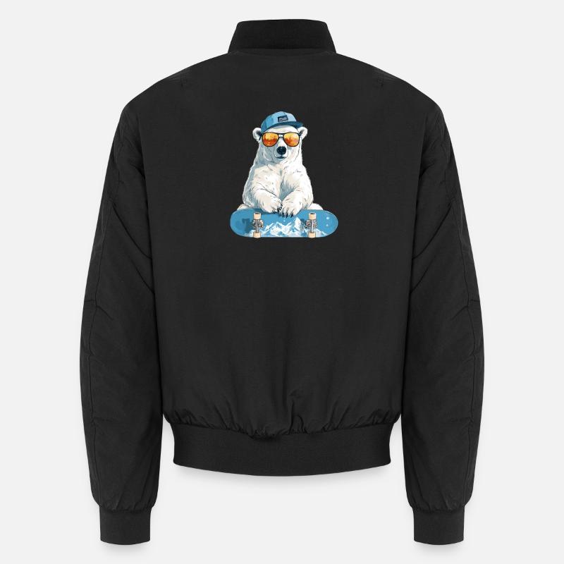 Polar Bear Skateboard Chill Bomber unisexe