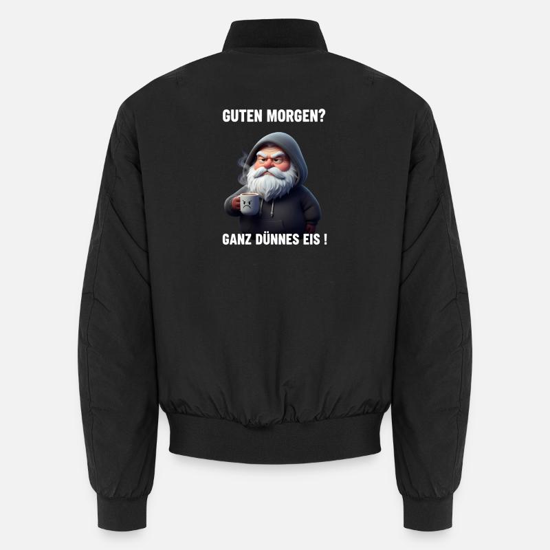 Grummel Weihnachtsmann Dünnes Eis Spruch Bomber unisexe