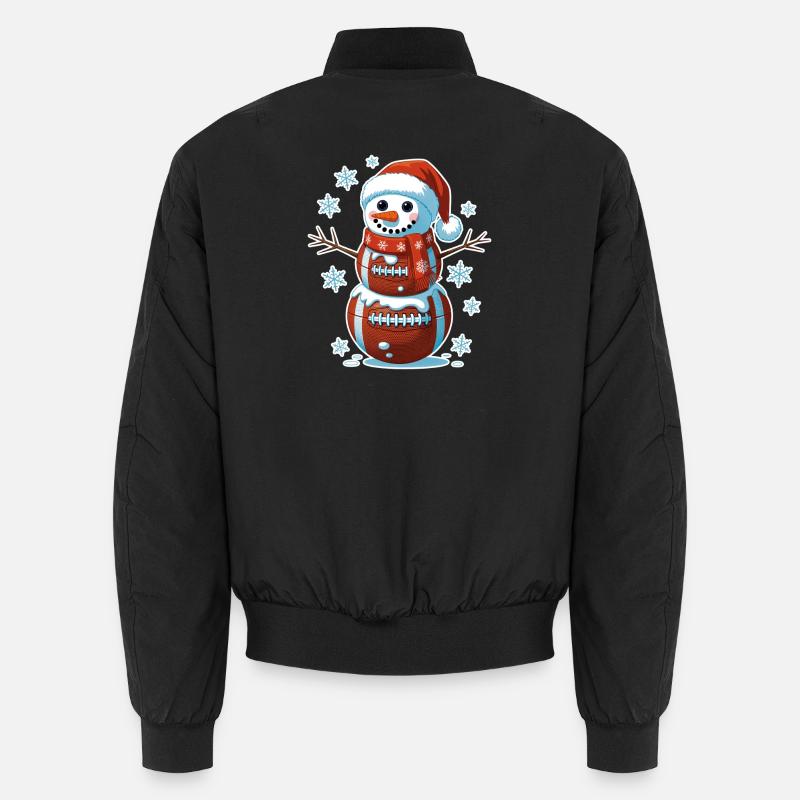 Basketball-Schneemann-Stapel - Unisex Bomberjacke - Schwarz