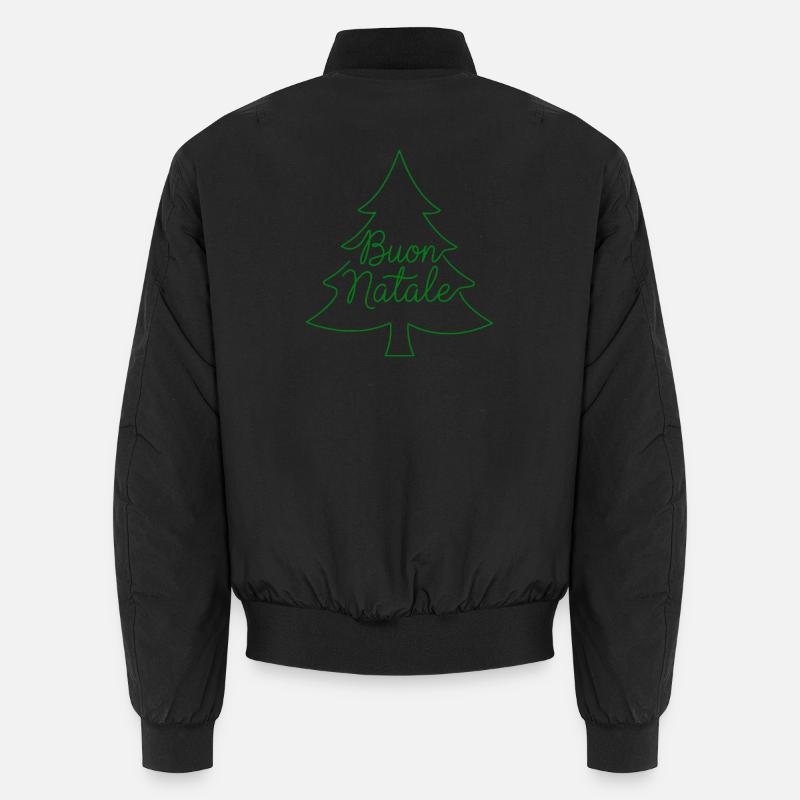 Conception du sapin de Noël Buon Natale Bomber unisexe
