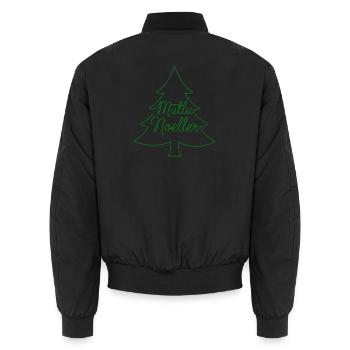 Mutlu Noeller Christmas Tree Christmas Design - Unisex Bomber Jacket - black - Back - AI Model Male 185 light (185cm)