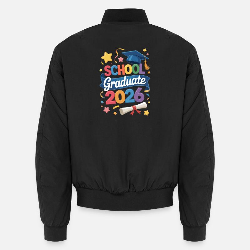 Schulabsolvent 2026 Zitat - Unisex Bomberjacke - Schwarz