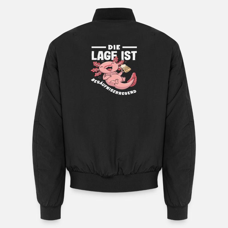 Le lieu est ivre : Axolotl - Bomber unisexe - noir