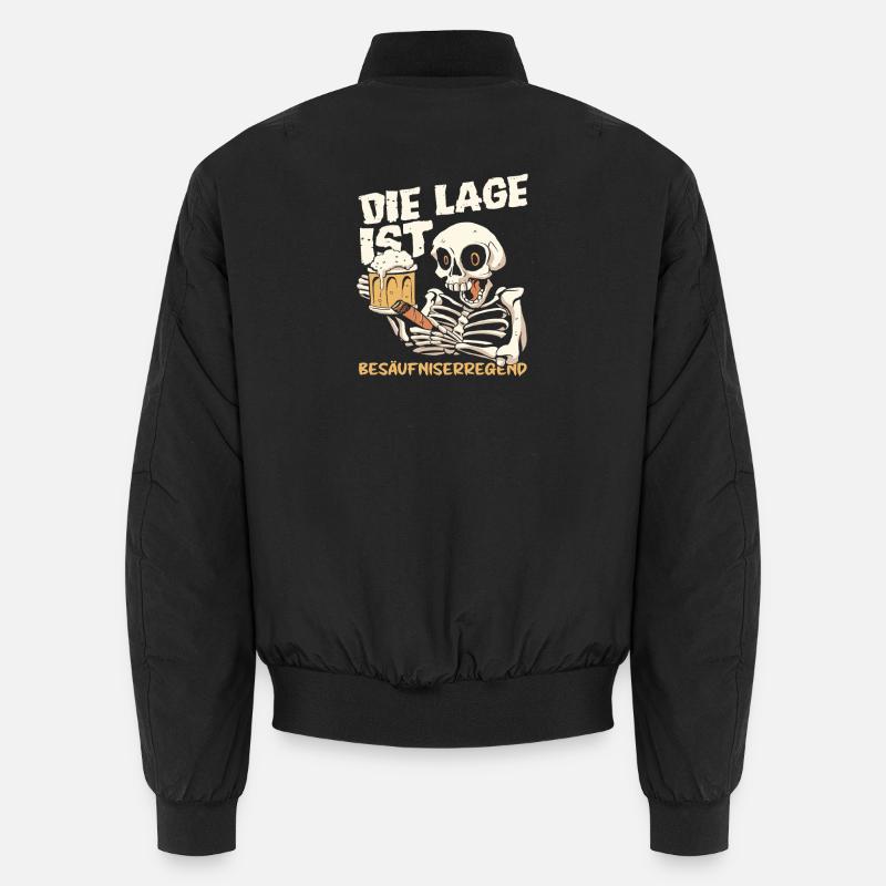 Die Lage ist besäufniserregend Skelett Unisex Bomberjacke