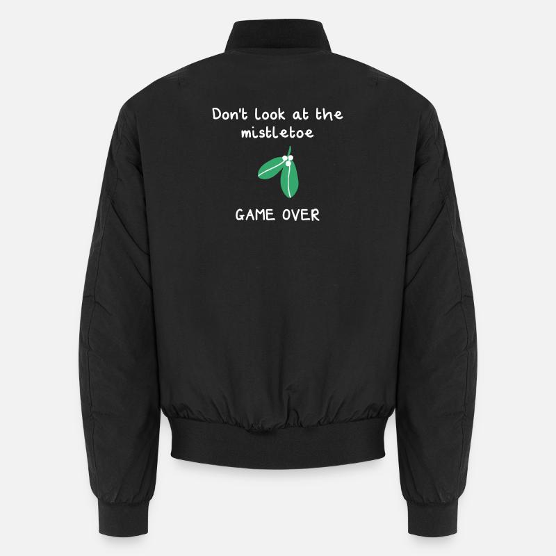 Mistletoe Game Over - Unisex Bomber Jacket - black