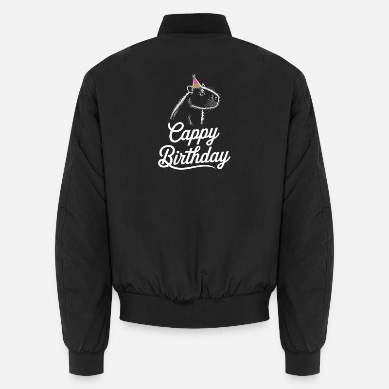 Capybara Birthday Cappy Birthday Funny Capy Unisex Bomber Jacket