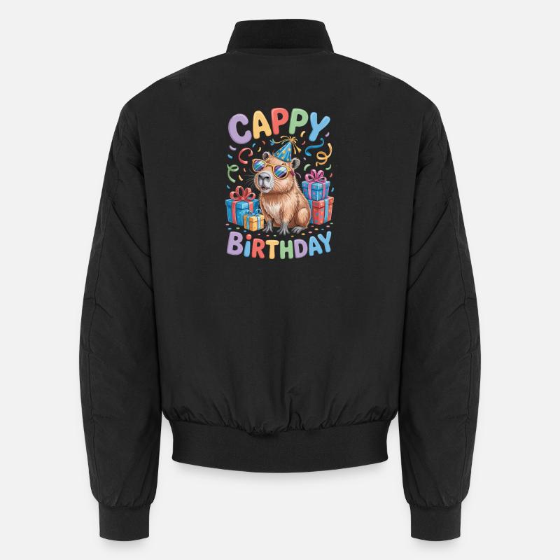 Capybara Geburtstag Cappy Birthday Lustiges Capy Unisex Bomberjacke