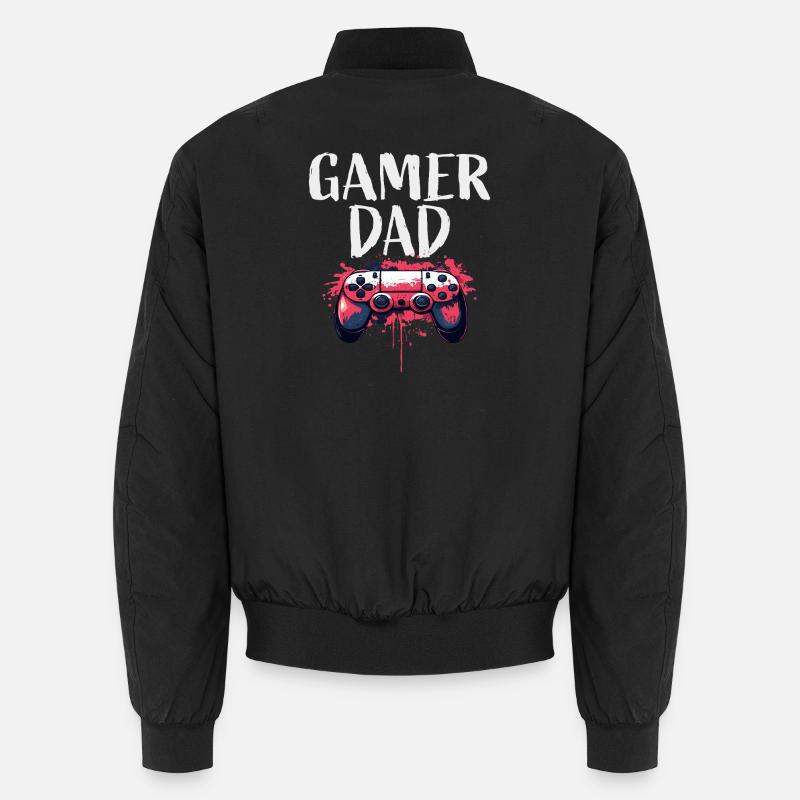 Gamer Dad Controller Kunst Unisex Bomberjacke