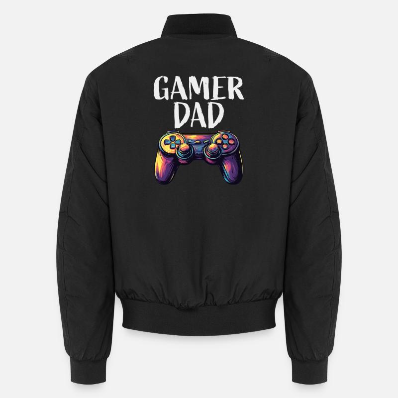 Gamer Dad Controller Motiv Unisex Bomberjacke
