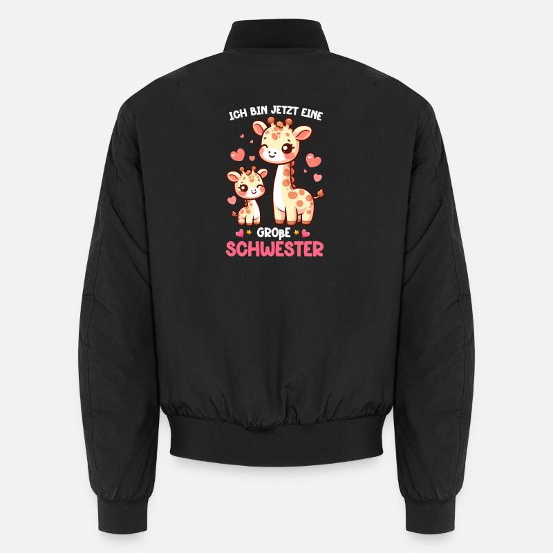 I'm Big Sister Giraffe Sibling Unisex Bomber Jacket