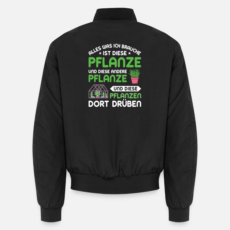 Gartenbau Gärtner Garten Gartenarbeit Sprüche - Unisex Bomberjacke - Schwarz