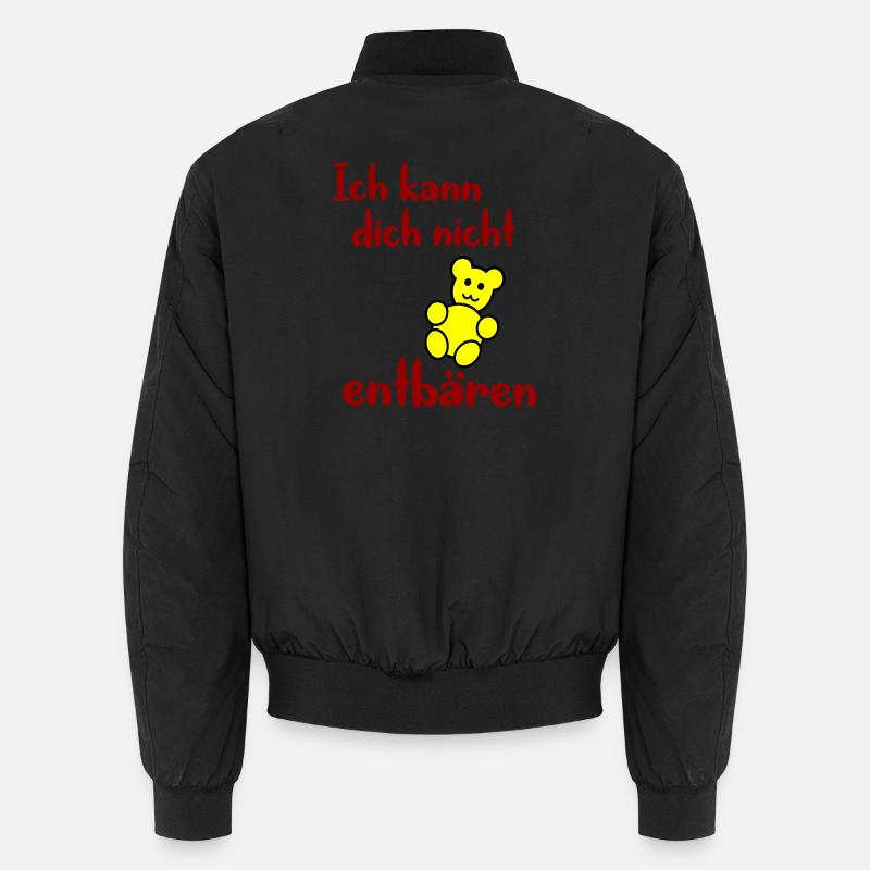 Bear - Unisex Bomber Jacket - black