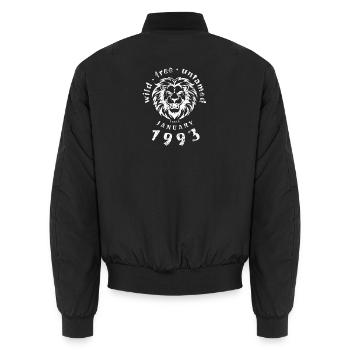 33e anniversaire - Classique - Vintage depuis 01/1993 - Bomber unisexe - noir - Dos - AI Model Male 185 light (185cm)