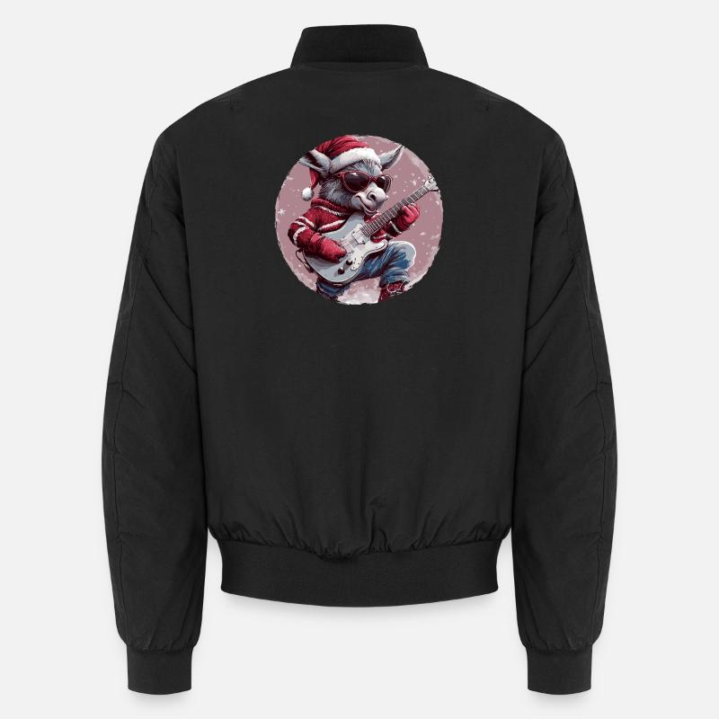 Guitare de Noël Âne Bomber unisexe