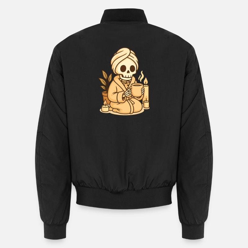 Wellness Skeleton – Cozy Selfcare Unisex Bomber Jacket