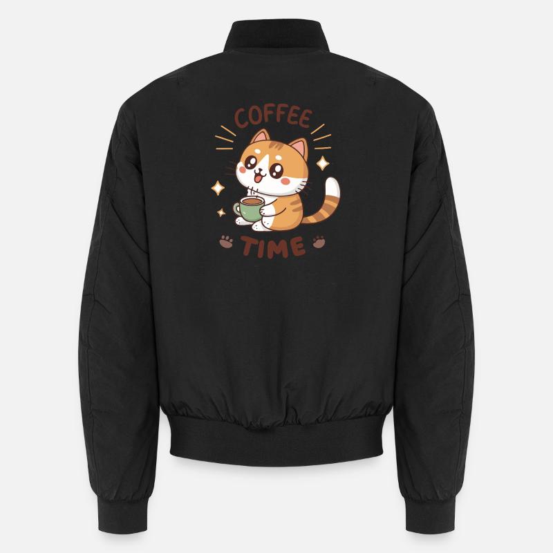 Süßer Kaffee-Latte-Kater Unisex Bomberjacke