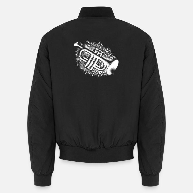 Trumpets Sheet Music Explosion Magic Brass with Soul Unisex Bomber Jacket
