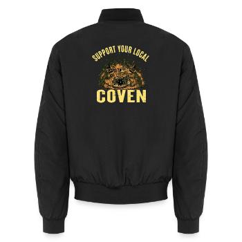 Witch Gift Idea Witch Coven Witch Sister Witch - Unisex Bomber Jacket - black - Back - AI Model Male 185 light (185cm)