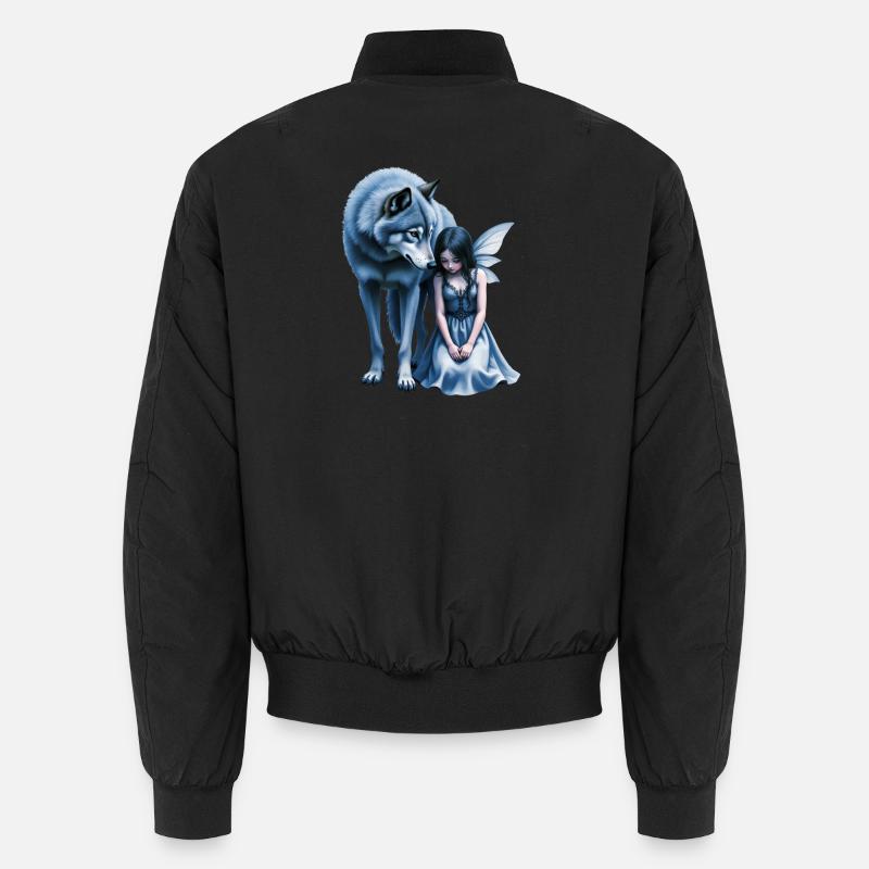Loup Bleu et Fée de la Nuit Bomber unisexe