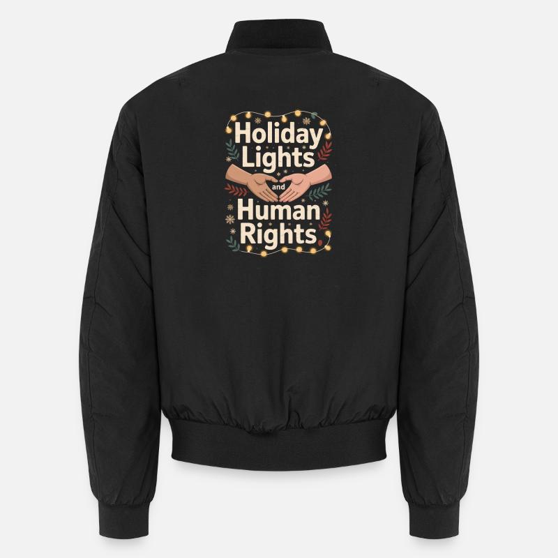 Feiertagslichter und Menschenrechte Unisex Bomberjacke
