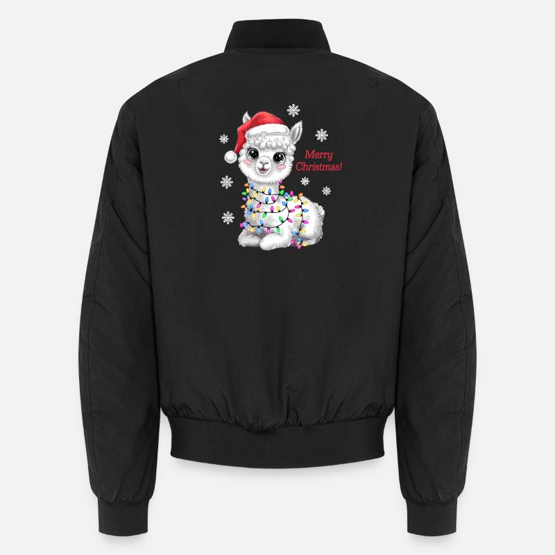 Pull de Noël en alpaga, drôle, mignon Bomber unisexe