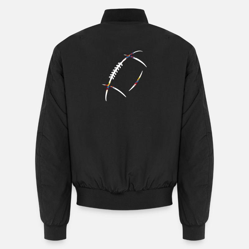 Rugbyball Farbenexplosion - Unisex Bomberjacke - Schwarz